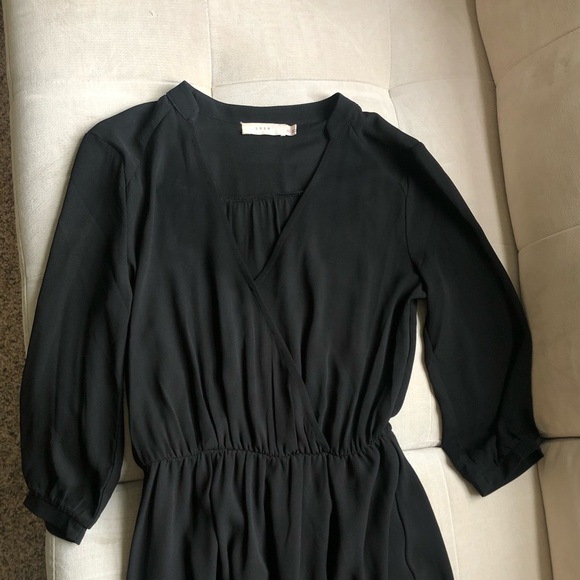 Lush Kendal Black Faux Wrap Skater Dress XS - Picture 7 of 8